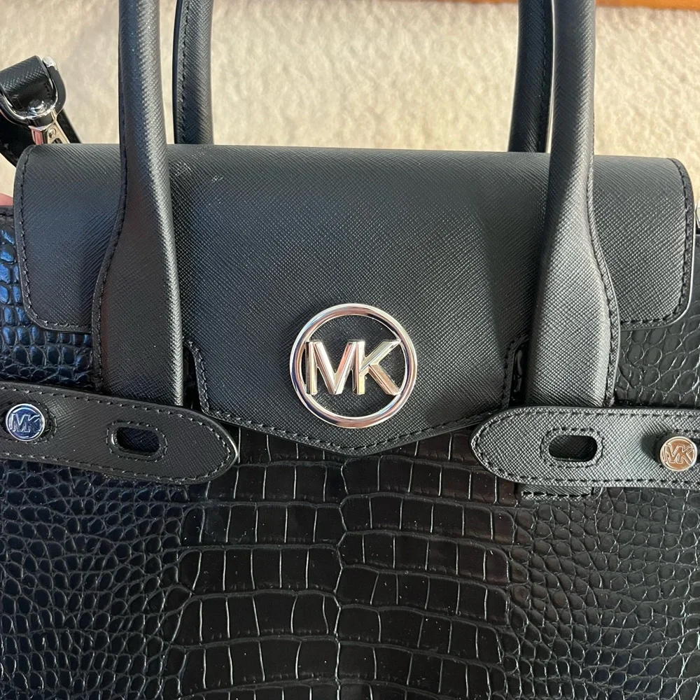 Michael Kors Black Embossed Leather Purse